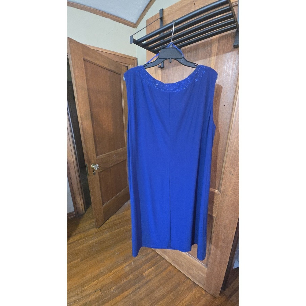 #33, Cobalt Blue 2 piece dress and overcoat,  SZ 2X by R&M Richards - Picture 3 of 7
